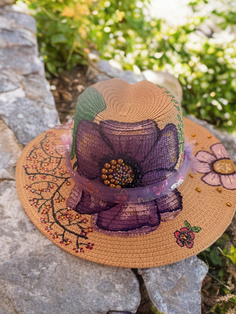 (Commissioned Piece, Not for Sale) Hand Painted Lavender and Purples