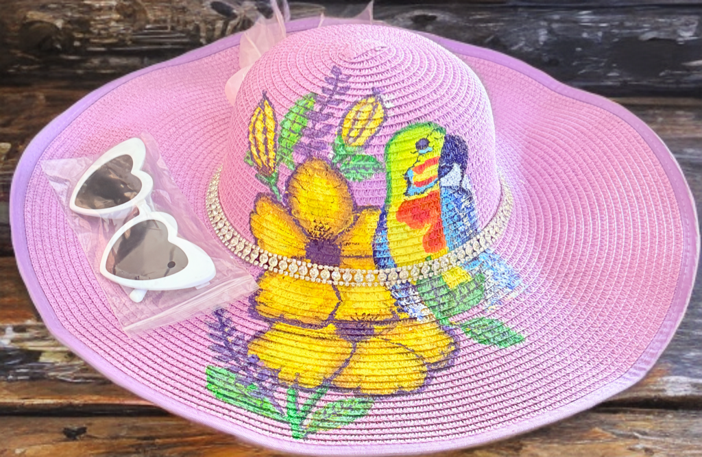 Tammy's Tropical Wide Brim Floppy Hat