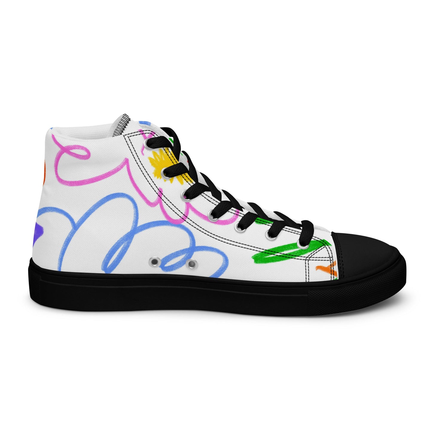 Abstract Scribble High - Tops - T.Eddy’s Art Studio