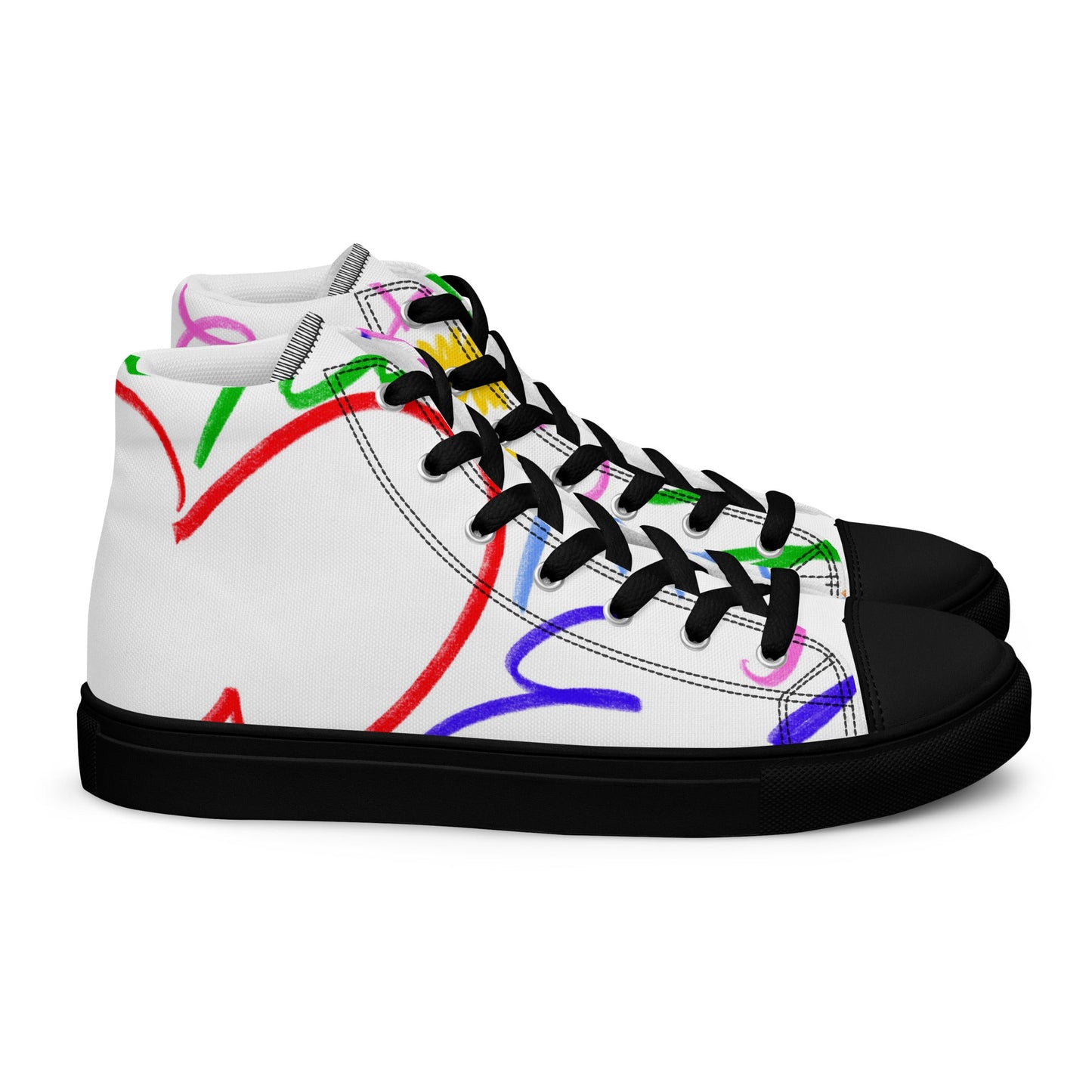 Abstract Scribble High - Tops - T.Eddy’s Art Studio