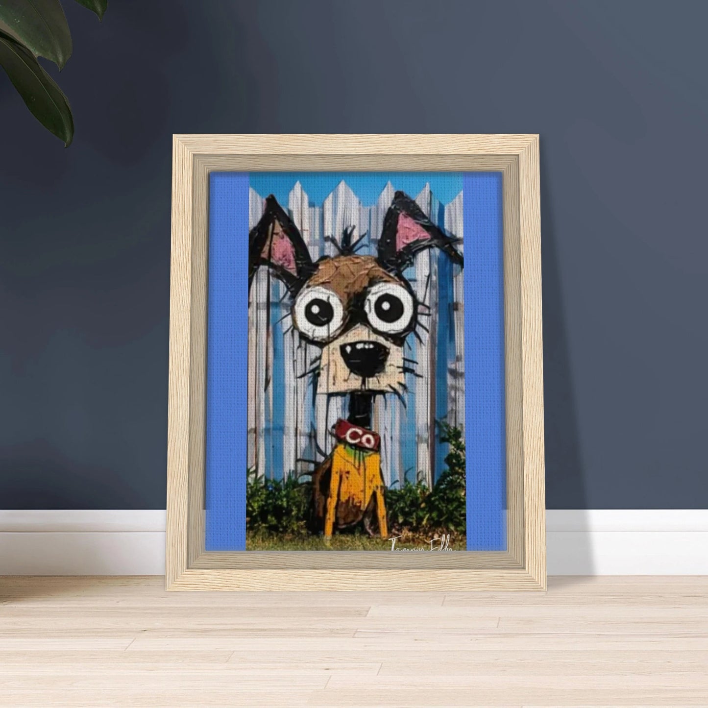 "Co" The Dog Framed Canvas Print - T.Eddy’s Art Studio