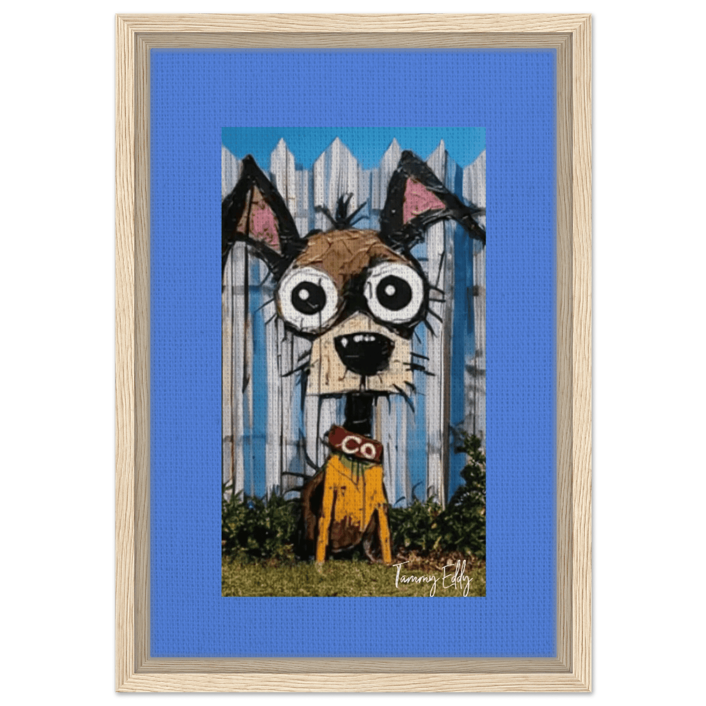 "Co" The Dog Framed Canvas Print - T.Eddy’s Art Studio