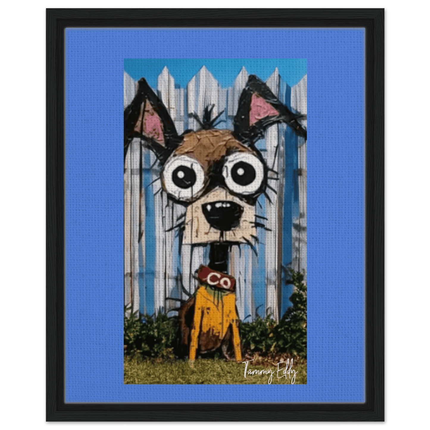 "Co" The Dog Framed Canvas Print - T.Eddy’s Art Studio