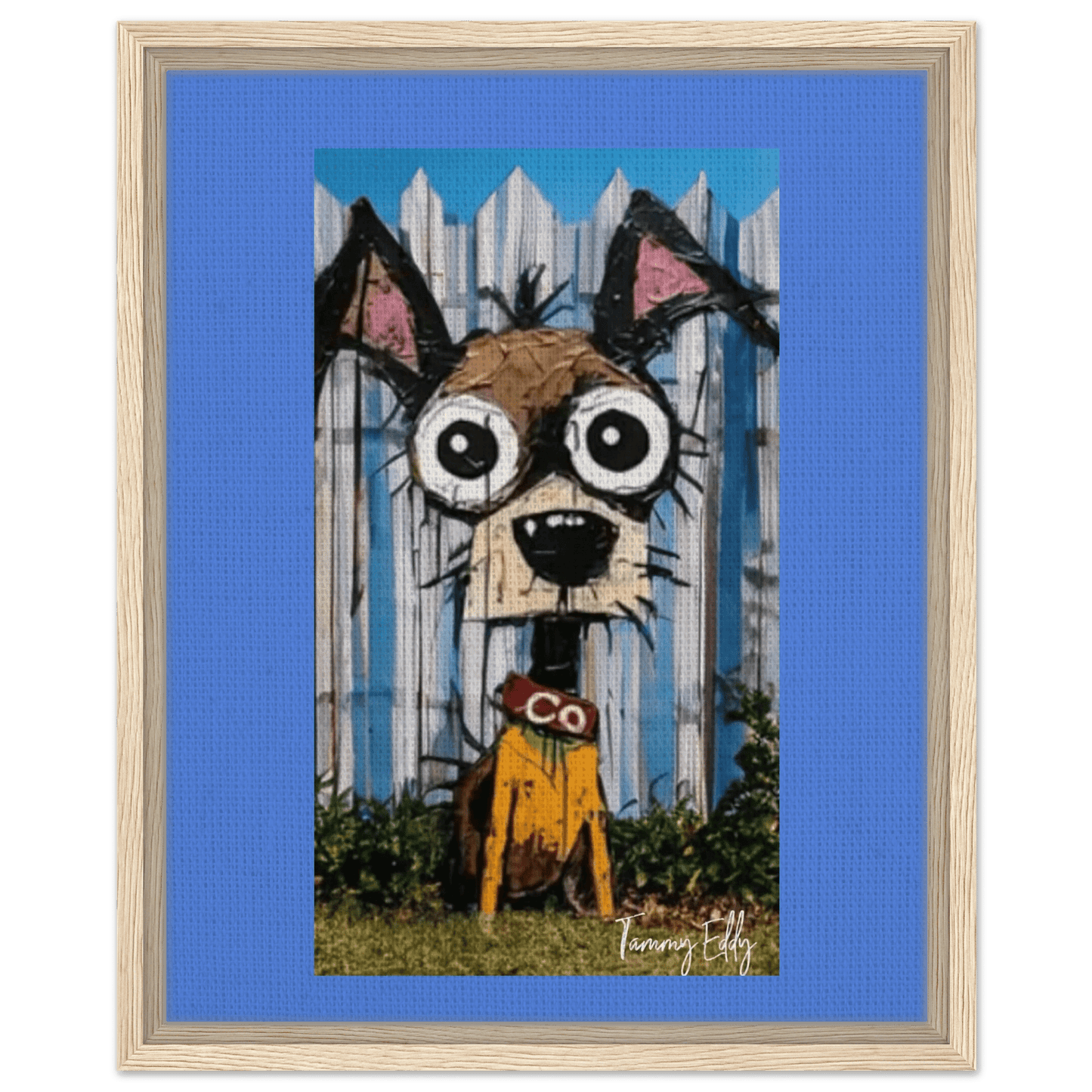 "Co" The Dog Framed Canvas Print - T.Eddy’s Art Studio