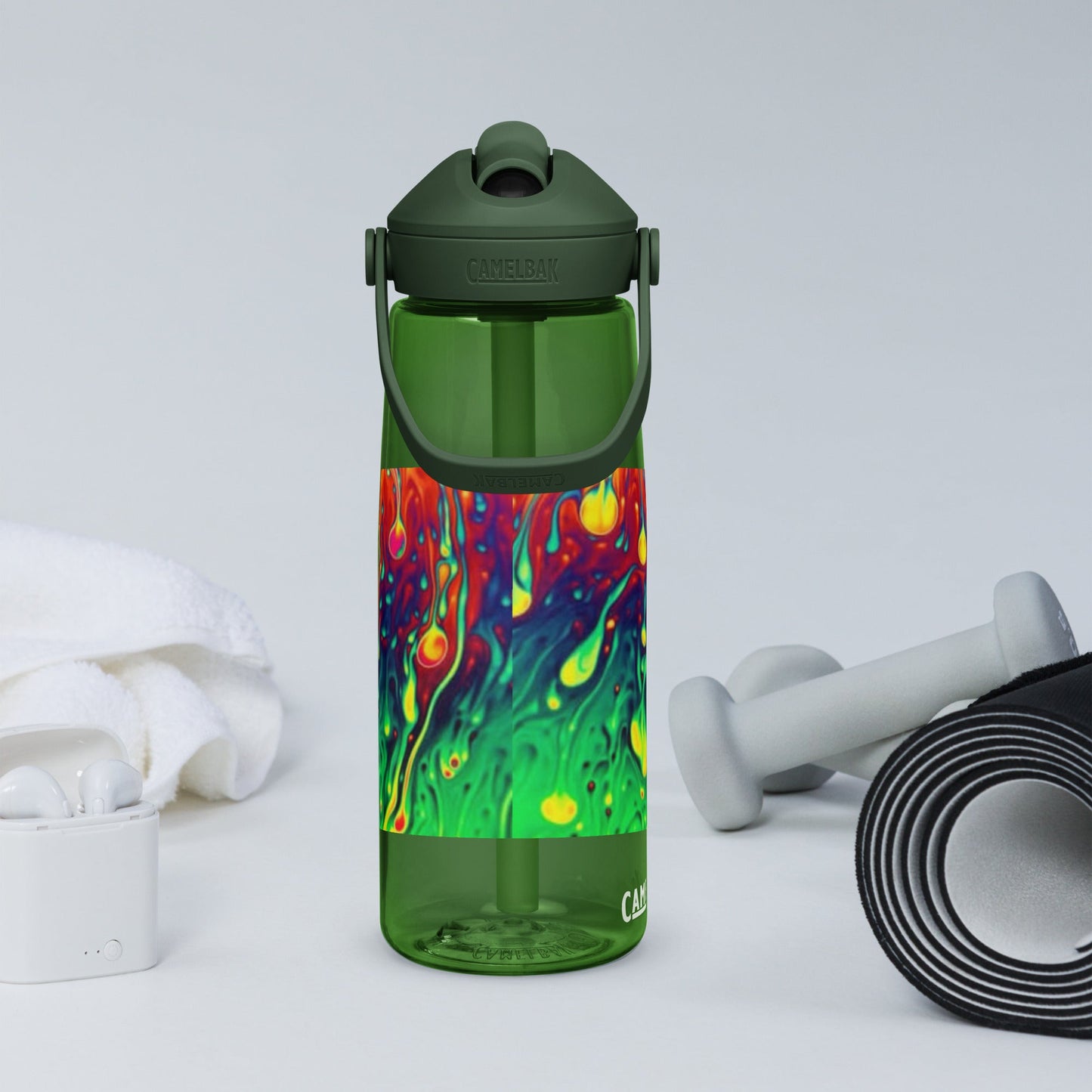 Flip straw water bottle - T.Eddy’s Art Studio