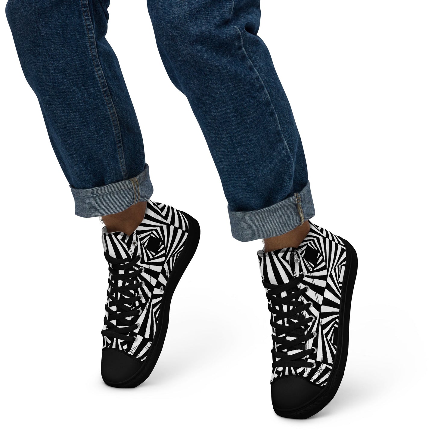 Men’s high top canvas shoes - T.Eddy’s Art Studio