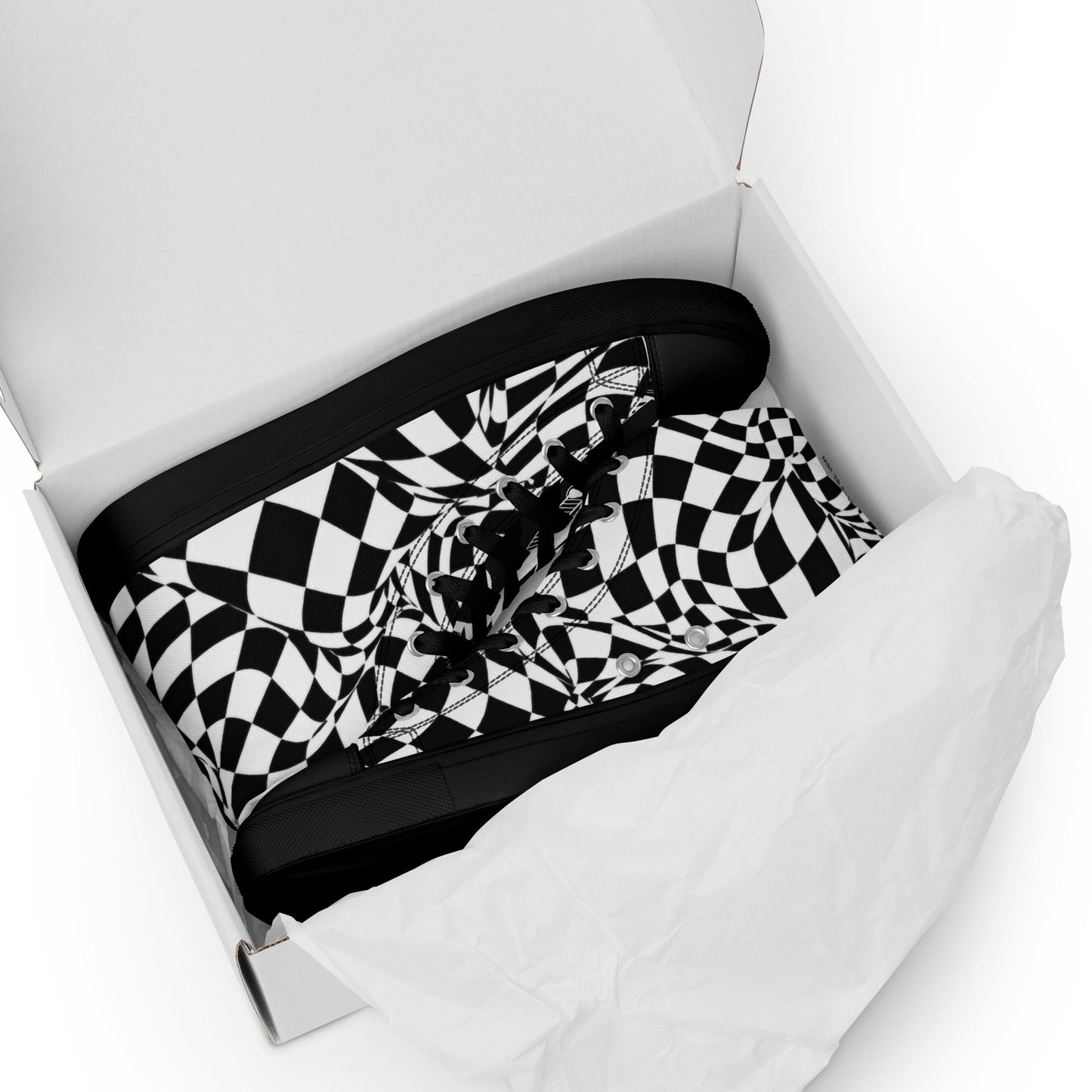 Men’s high top canvas shoes - T.Eddy’s Art Studio
