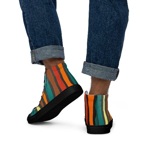 Men’s high top canvas shoes - T.Eddy’s Art Studio