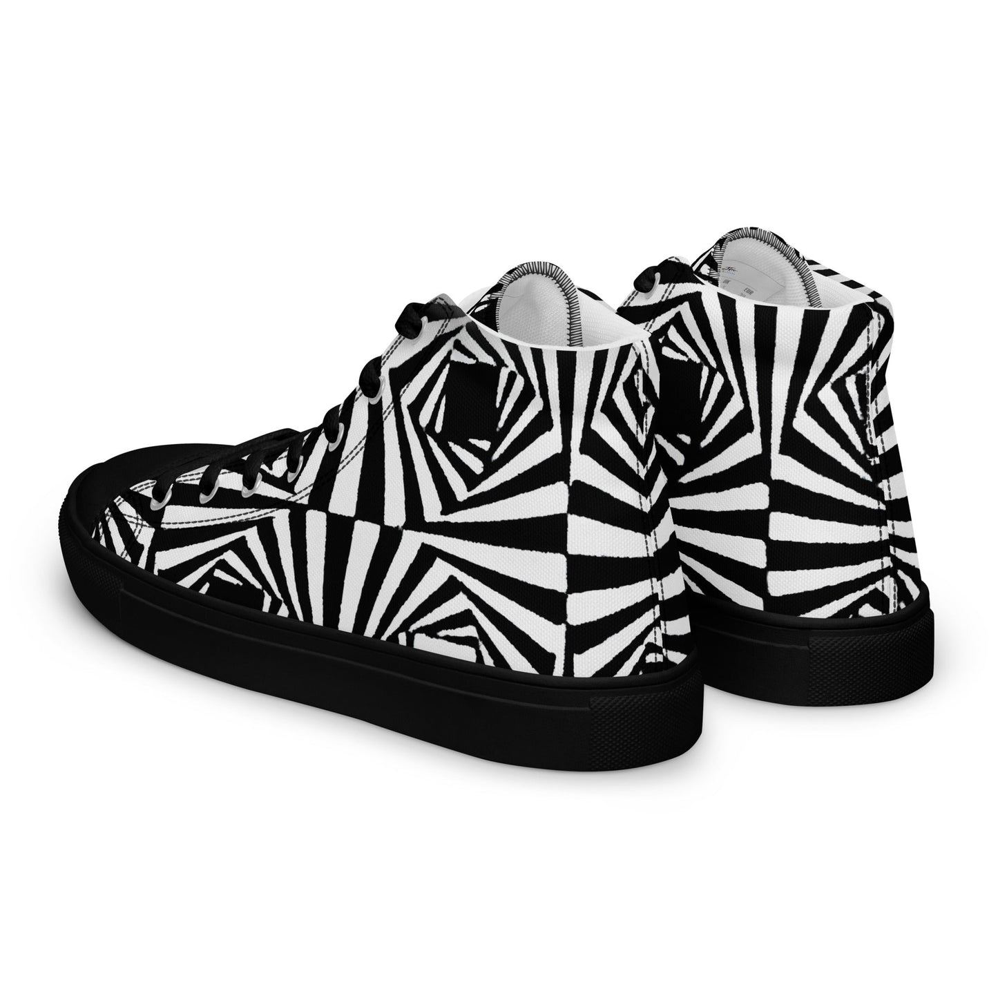 Men’s high top canvas shoes - T.Eddy’s Art Studio
