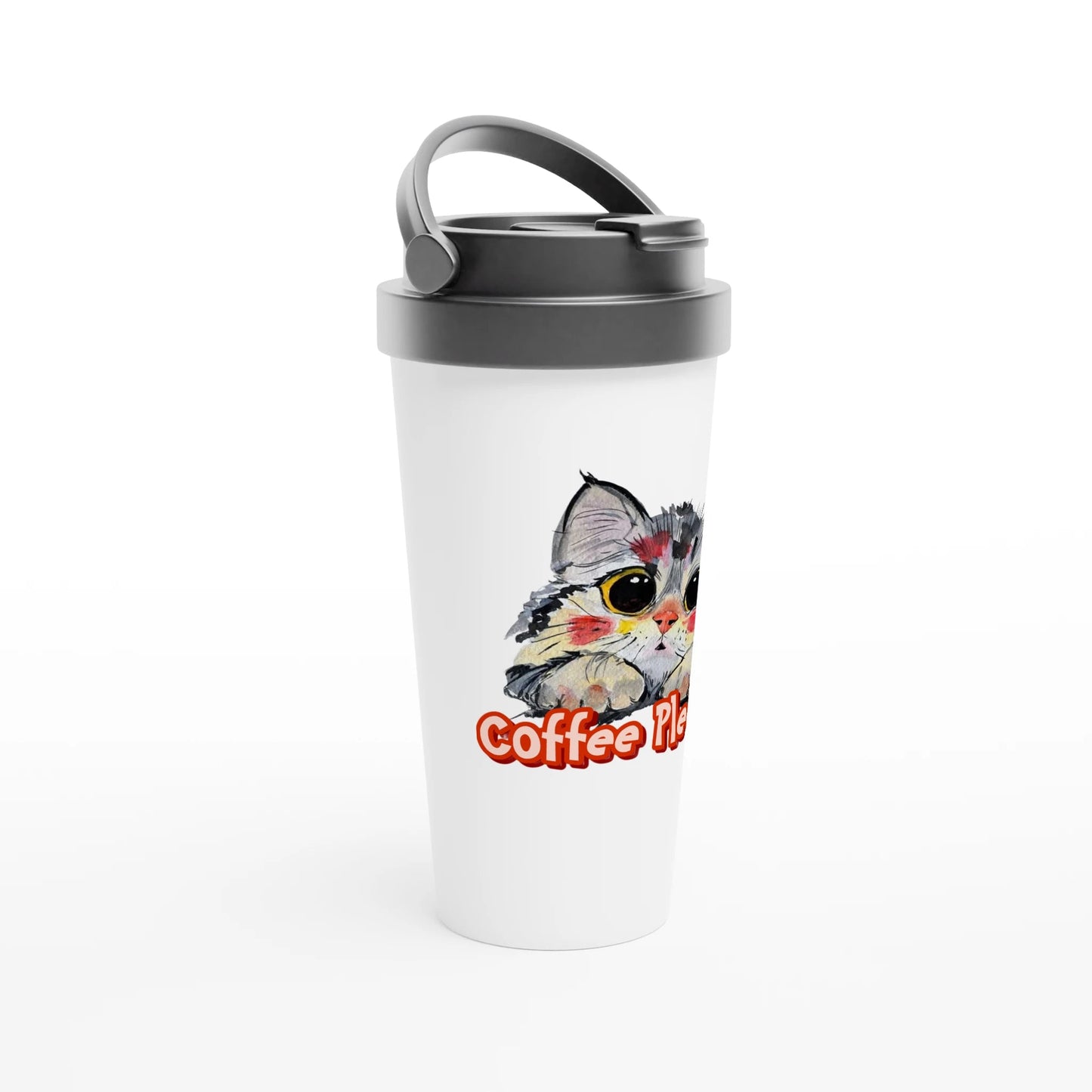 The "Coffee Please!" 15 Ounce Travel Mug - T.Eddy’s Art Studio