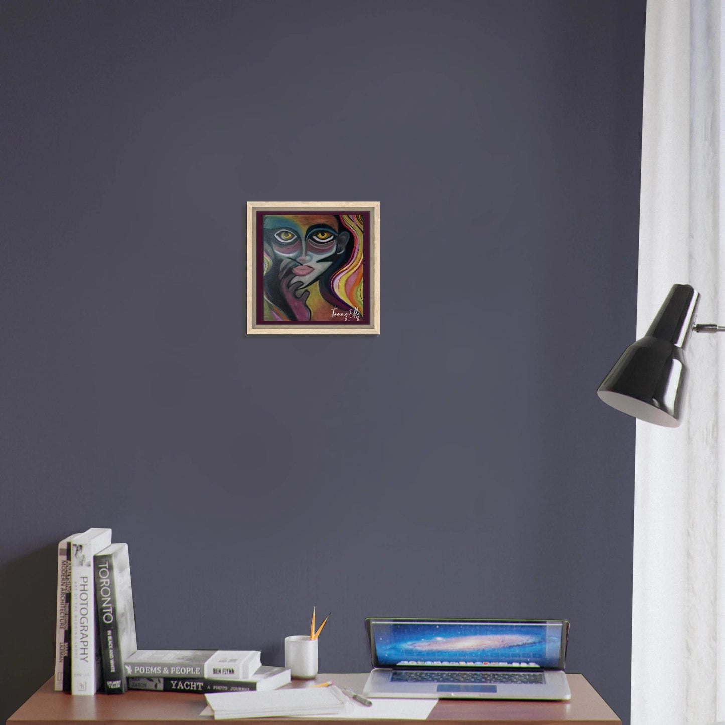 "Vivid Contemplation" Framed Canvas Print - T.Eddy’s Art Studio