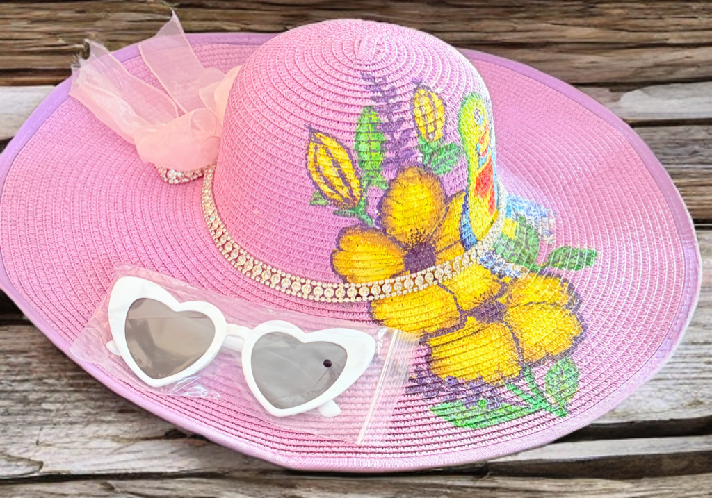 Tammy's Tropical Wide Brim Floppy Hat