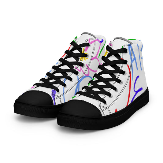 Abstract Scribble High - Tops - T.Eddy’s Art Studio