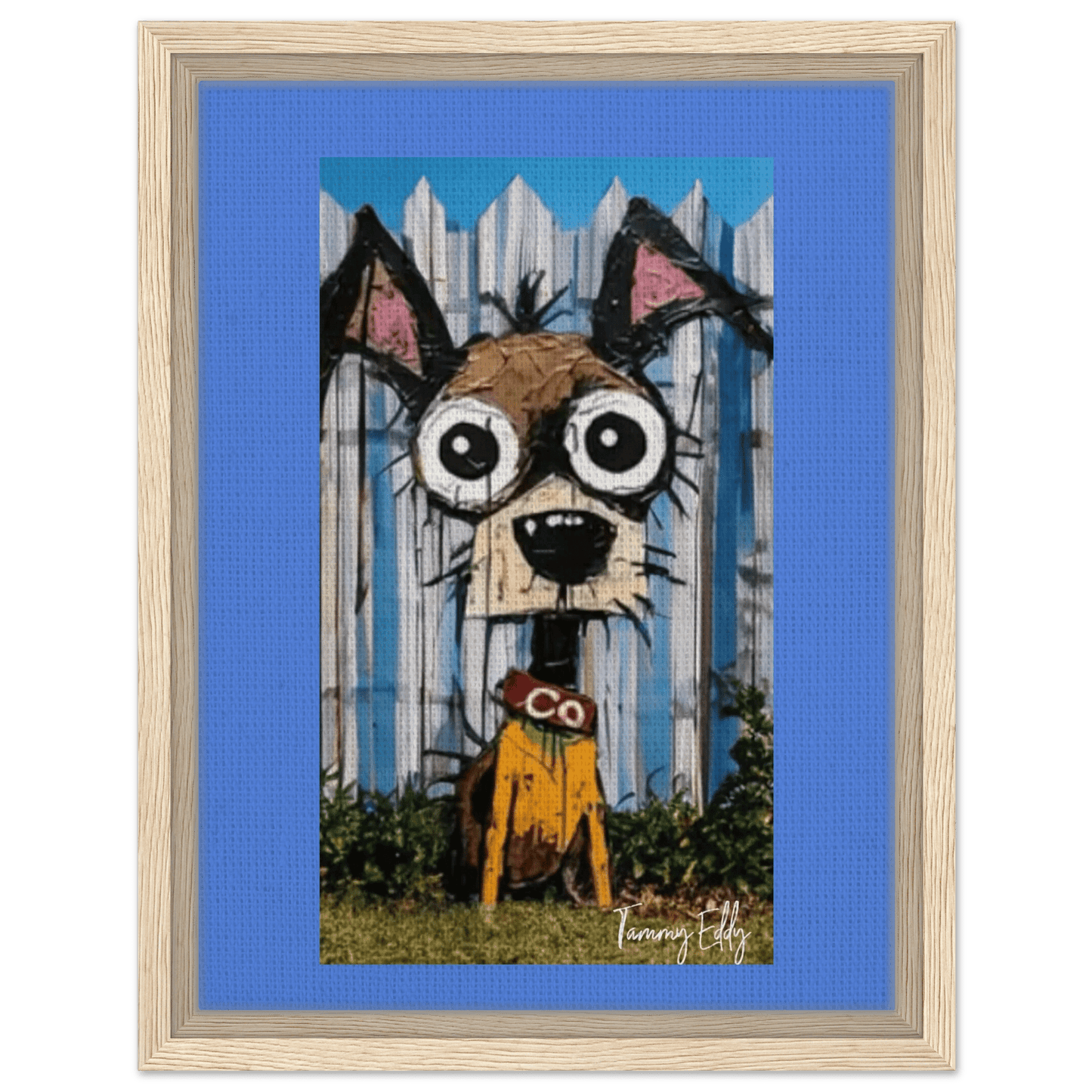 "Co" The Dog Framed Canvas Print - T.Eddy’s Art Studio