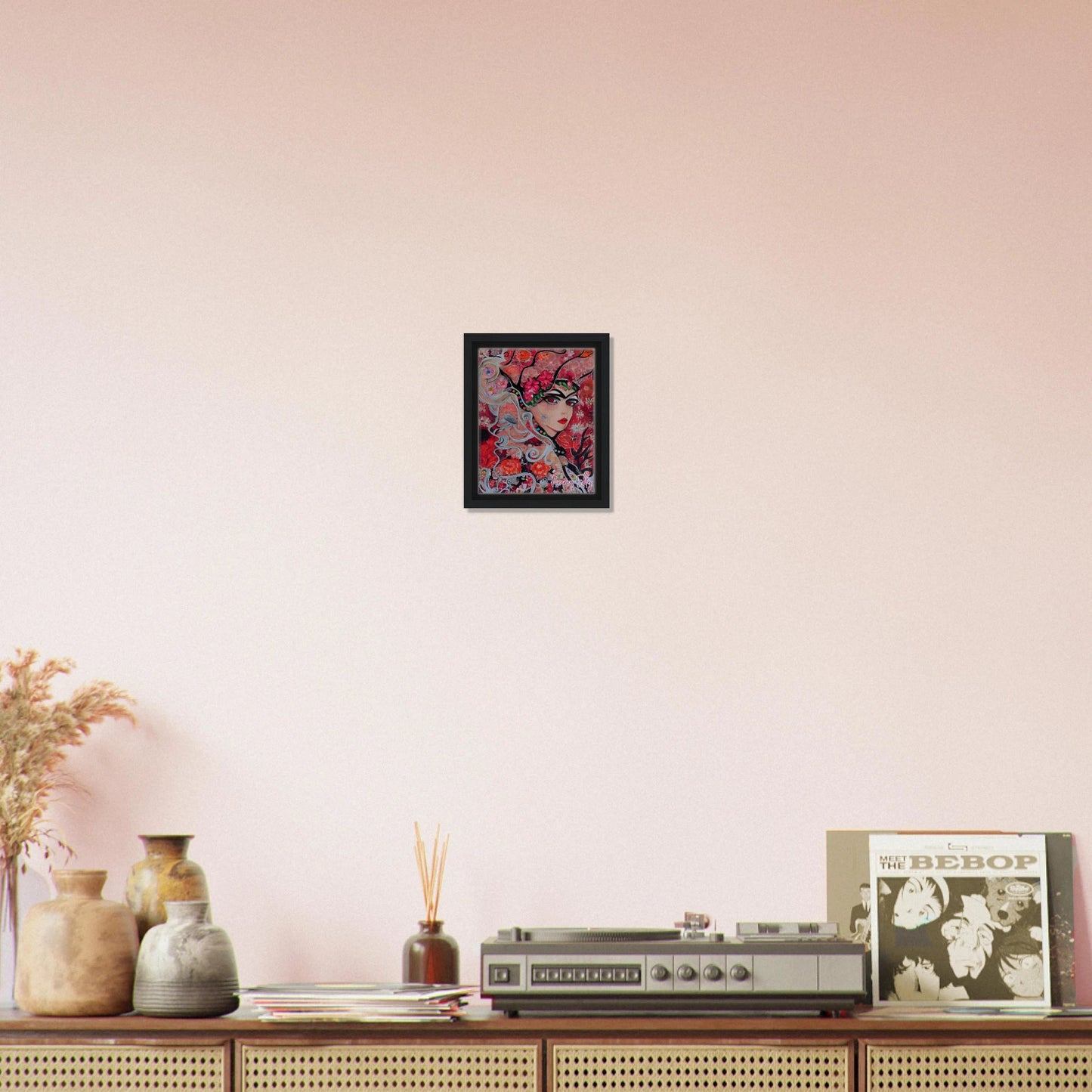 "Flora's Gaze" Framed Canvas Print - T.Eddy’s Art Studio