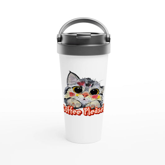 The "Coffee Please!" 15 Ounce Travel Mug - T.Eddy’s Art Studio